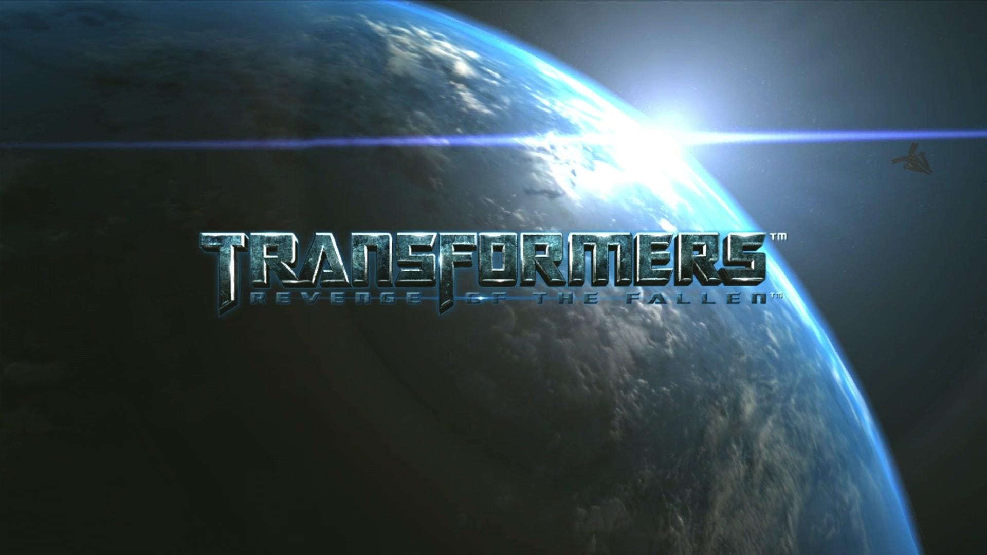 Transformers: Revenge of the Fallen title screen for Xbox 360